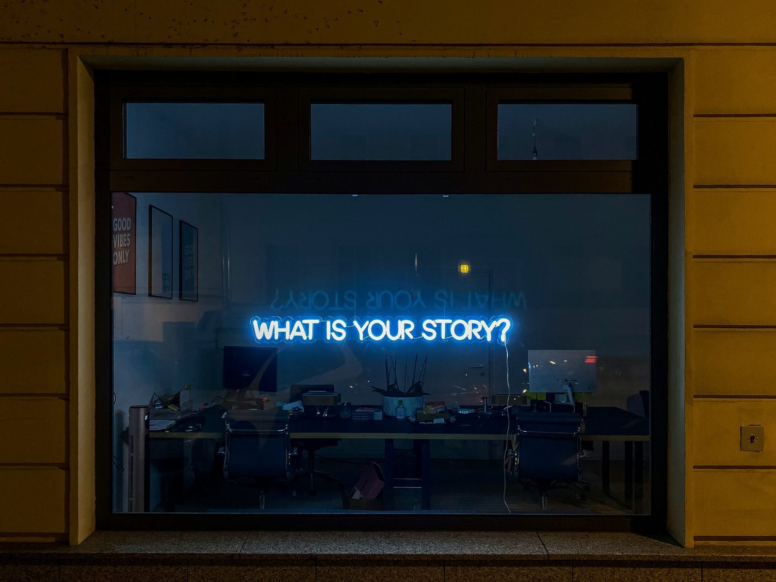 What is your story in neon on a business to illustrate the importance of telling a content story